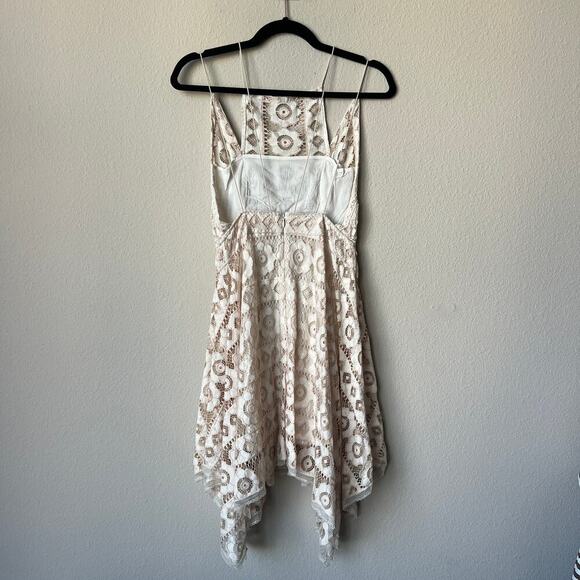 Free People Just Like Honey Ivory Lace Midi Dress Size 0 - Picture 3 of 8